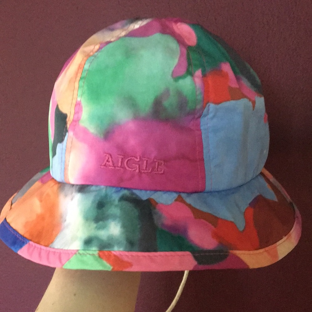 AIGLE Kids' Multicolor Watercolor Rain hat
